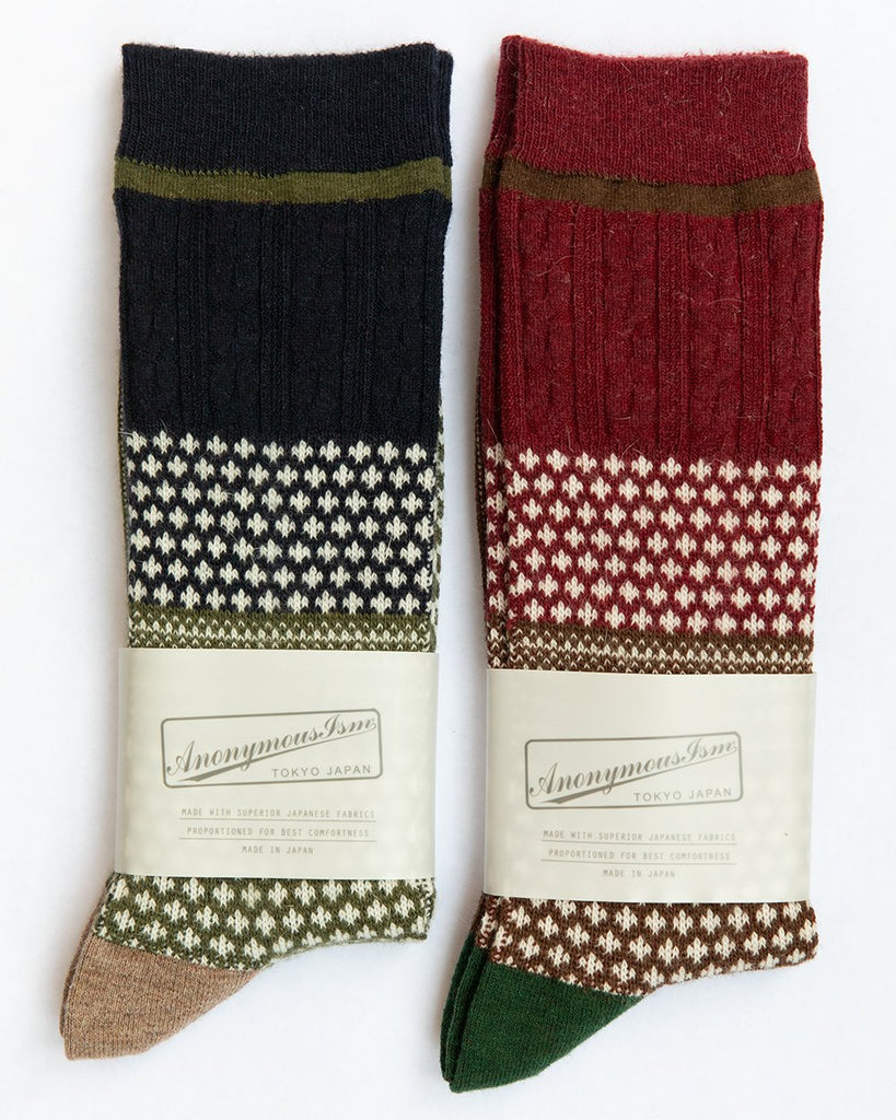 Chesnut Jacquard Socks