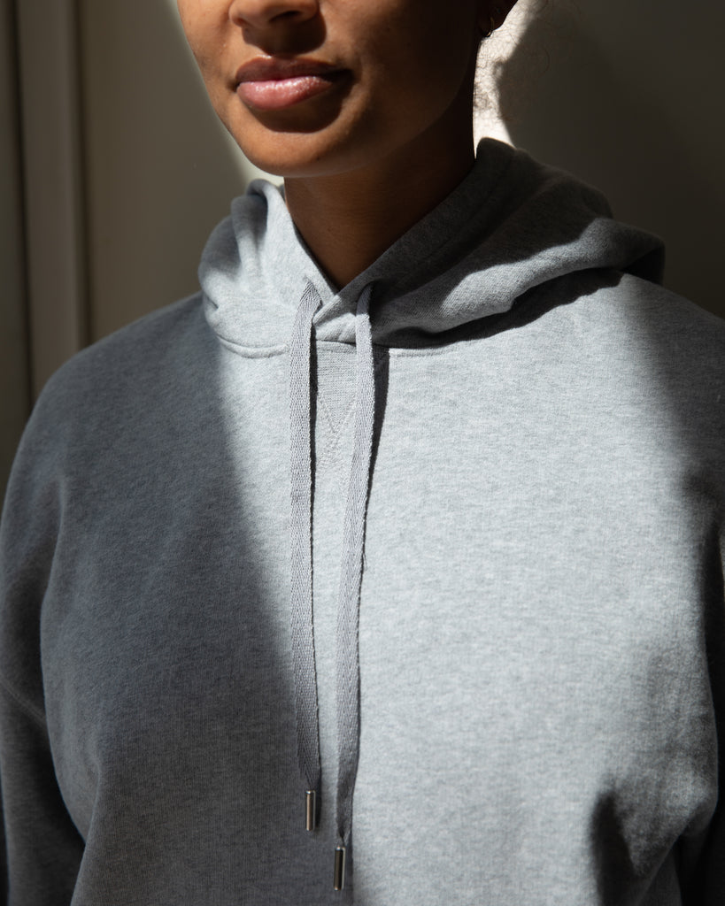Cotton Loopback Hoody - Grey Melange