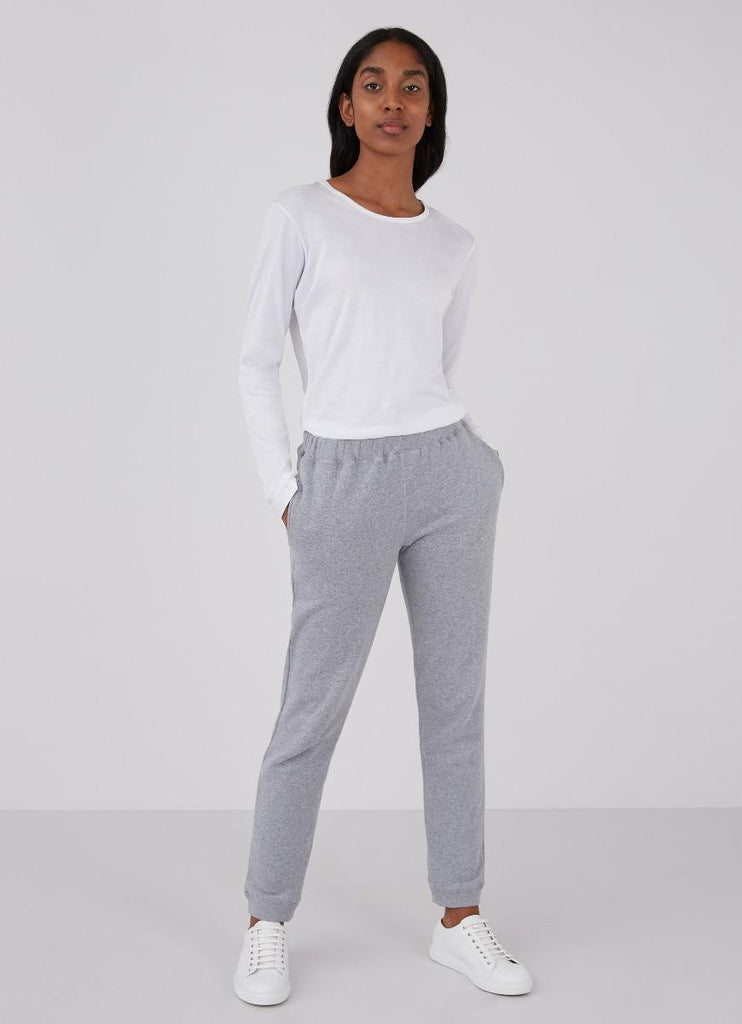 Loopback Track Pants - Grey Melange