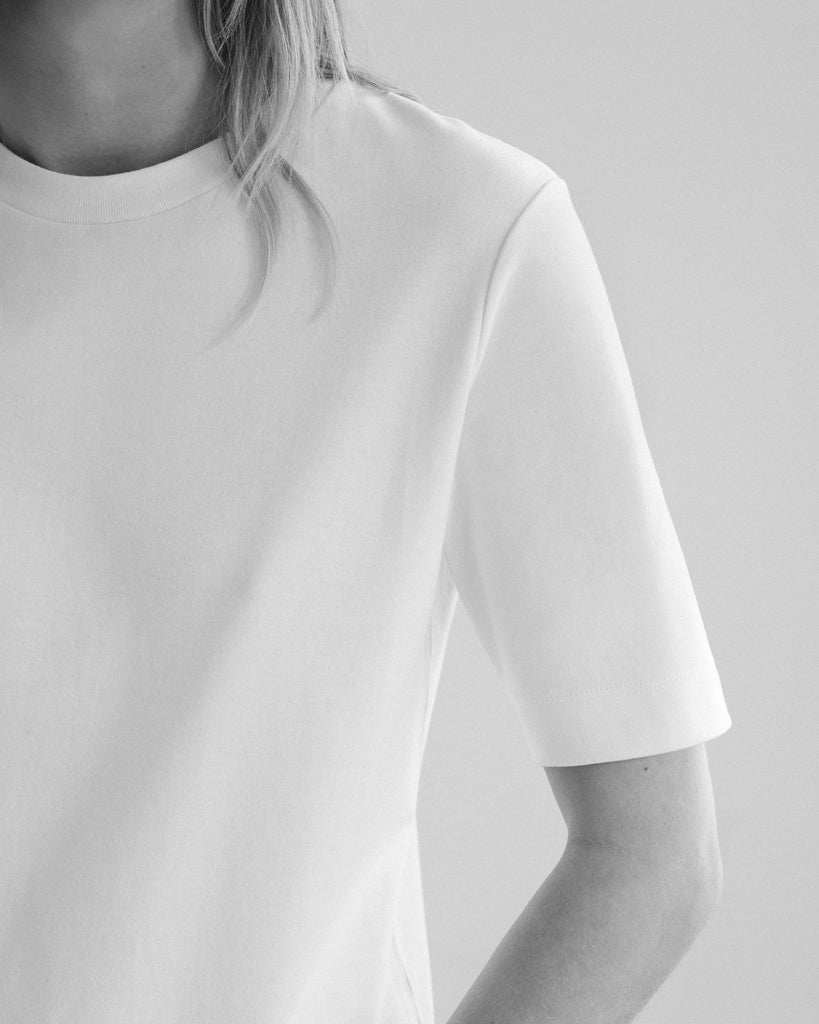 Mid Sleeve T-Shirt - White