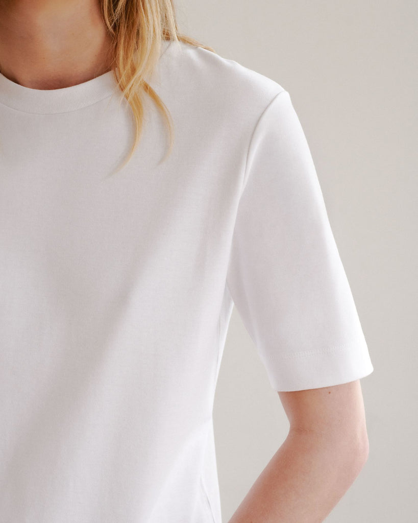 Mid Sleeve T-Shirt - White