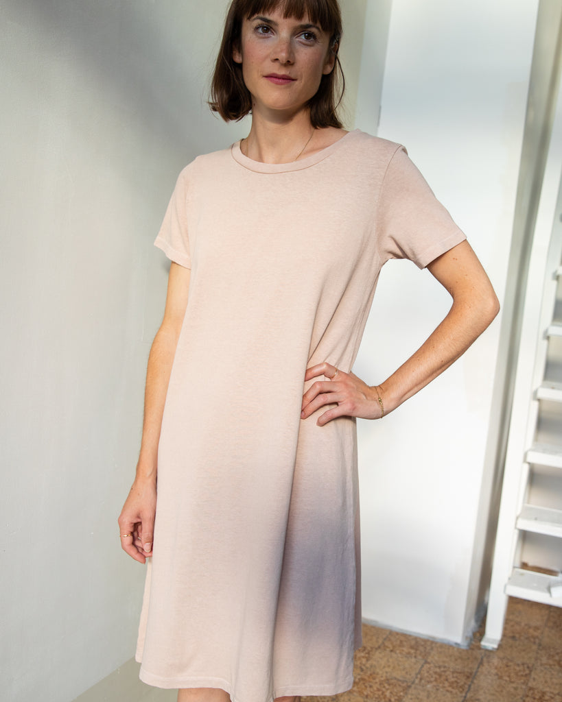Rae Line Dress - Dusty Pink