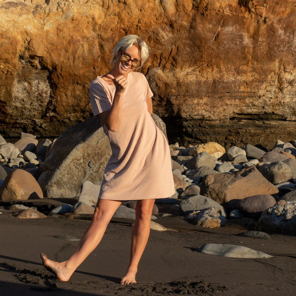 Rae Line Dress - Dusty Pink