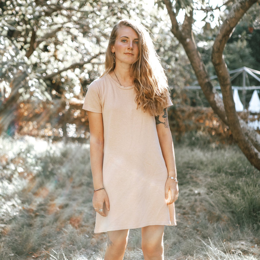 Rae Line Dress - Dusty Pink